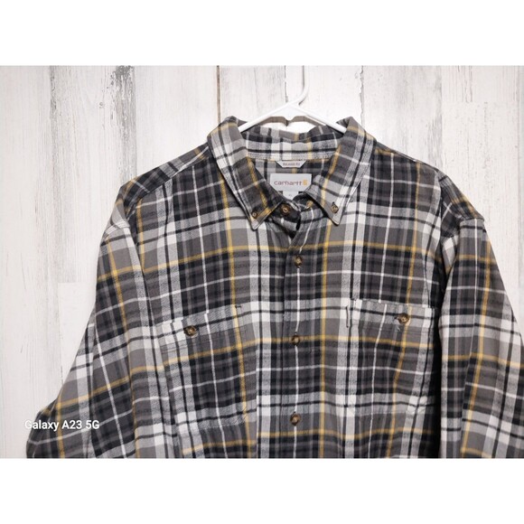 Carhartt Flannel Relaxed Fit Long Sleeve Shirt Men's  Plaid Multicolor Size XL - Picture 3 of 7